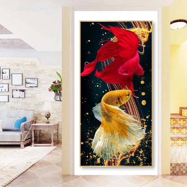 Tranh treo tường 1 tấm cá nghệ thuật