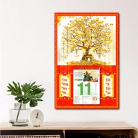 Lịch treo tường cây đồng tiền phát tài