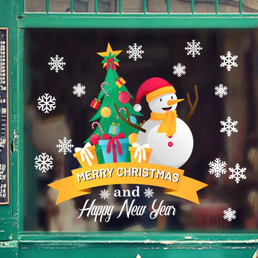 Decal Trang Trí Merry Christmas And Happy New Year 2023