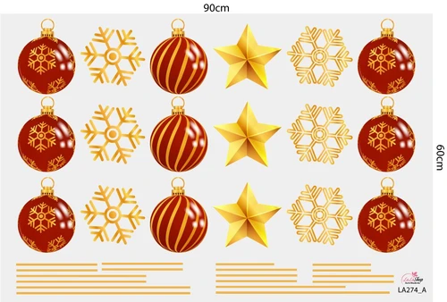 Combo decal trang trí noel Cây Thông Vàng Và Những Hộp Quà 2023