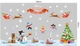 Combo decal trang trí noel Người Tuyết Và Những Người Bạn