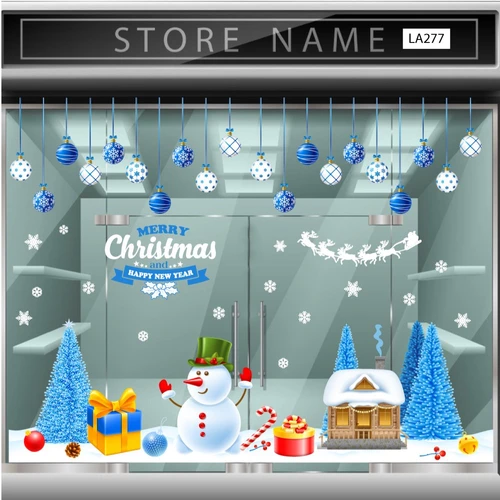 Combo decal trang trí noel Merry Christmas Và Cây Thông Xanh 2023