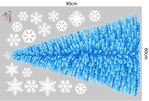 Combo decal trang trí noel Merry Christmas Và Cây Thông Xanh 2023