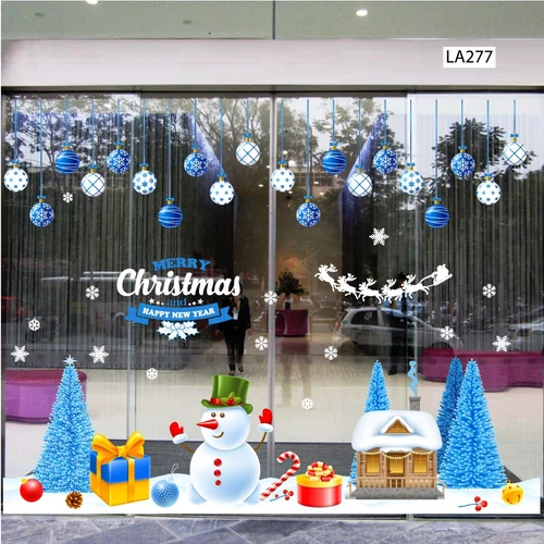 Combo decal trang trí noel Merry Christmas Và Cây Thông Xanh 2023