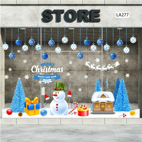 Combo decal trang trí noel Merry Christmas Và Cây Thông Xanh 2023