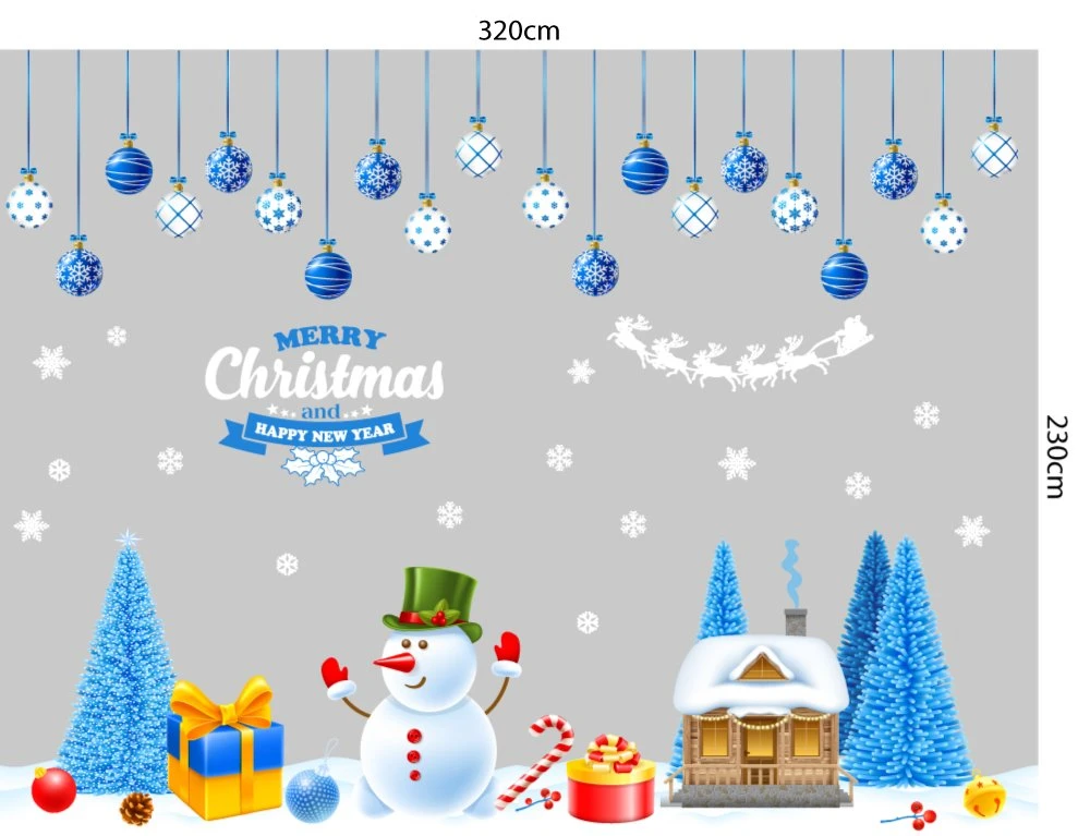 Combo decal trang trí noel Merry Christmas Và Cây Thông Xanh 2023