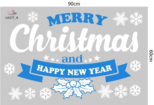 Combo decal trang trí noel Merry Christmas Và Cây Thông Xanh 2023