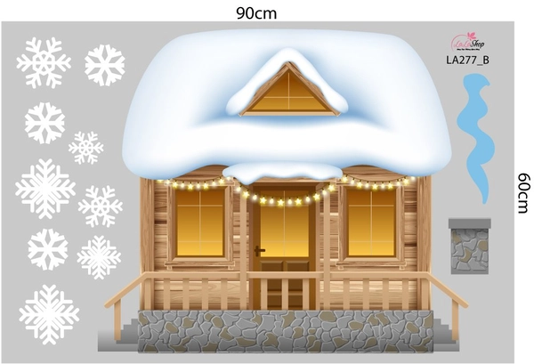 Combo decal trang trí noel Merry Christmas Và Cây Thông Xanh