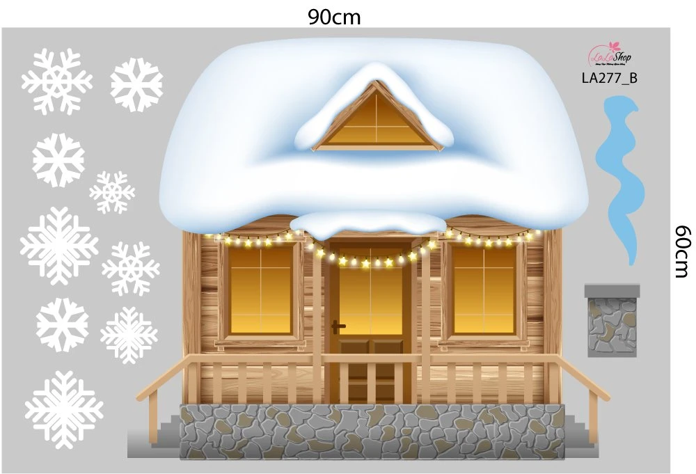 Combo decal trang trí noel Merry Christmas Và Cây Thông Xanh 2023