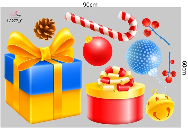 Combo decal trang trí noel Merry Christmas Và Cây Thông Xanh