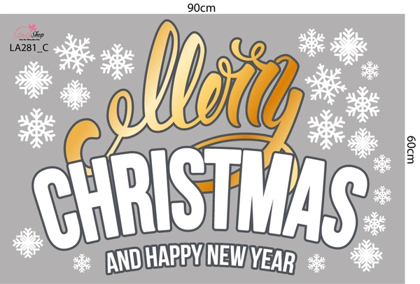 Combo decal trang trí noel Ông Già Noel Và Những Người Bạn