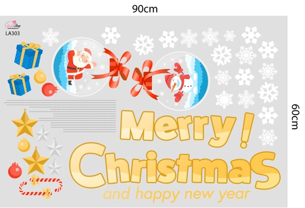 Decal Trang Trí Noel Merry Christmas Mẫu 1