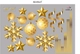 Combo decal trang trí noel merry christmas và tuần lộc vàng