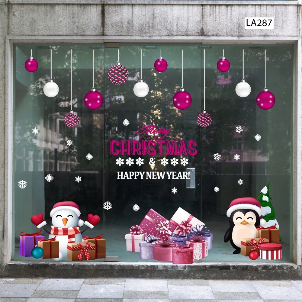 Combo Decal Trang Trí Noel Người Tuyết Vui Vẻ Và Những Hộp Quà 2023