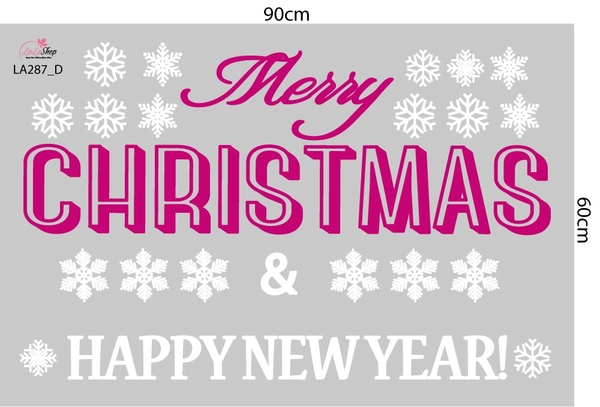 Combo Decal Trang Trí Noel Người Tuyết Vui Vẻ Và Những Hộp Quà