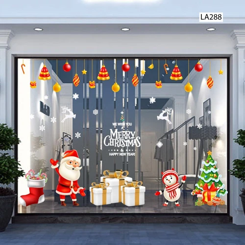Combo Decal Trang Trí Noel We Wish You A Merry Christmas 2023