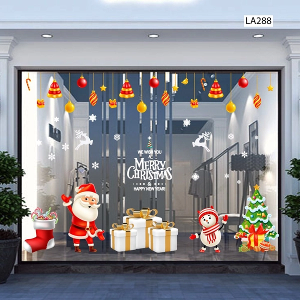 Combo Decal Trang Trí Noel We Wish You A Merry Christmas
