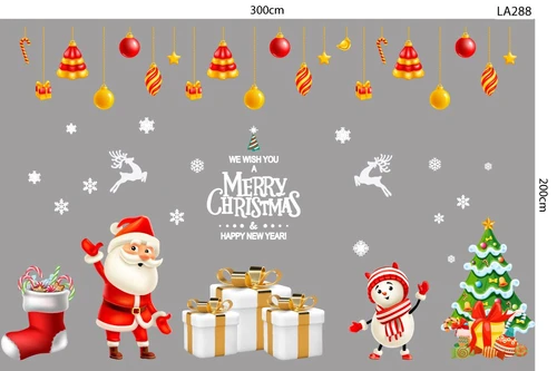 Combo Decal Trang Trí Noel We Wish You A Merry Christmas 2023