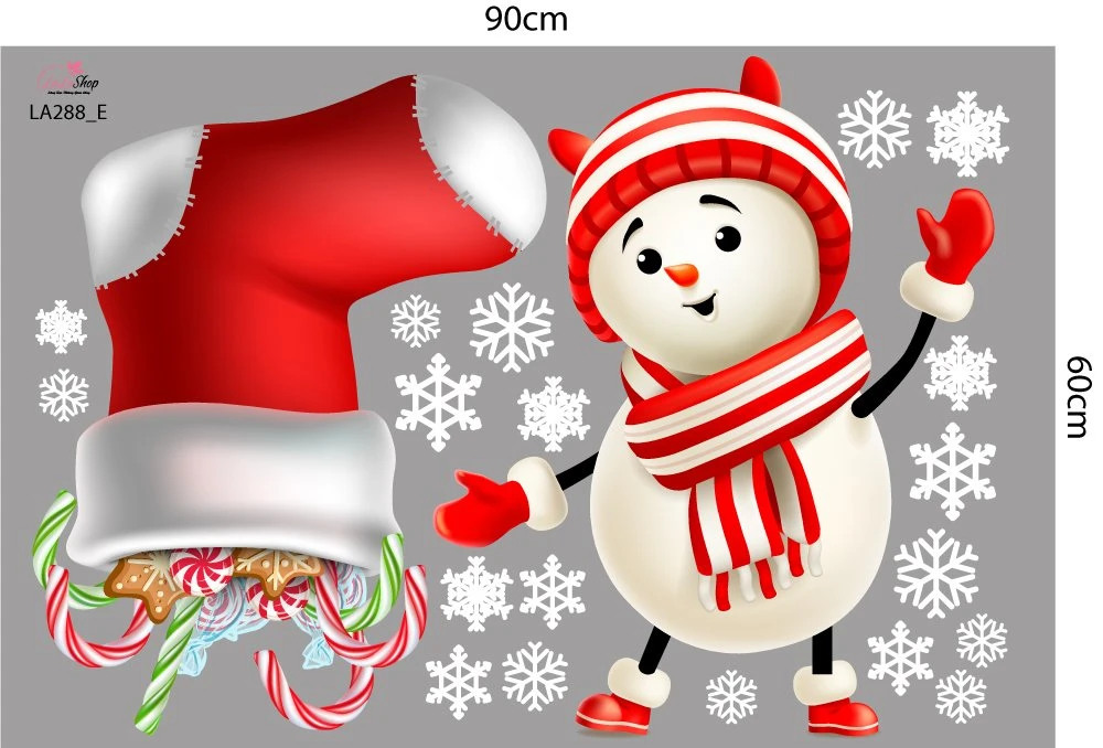 Combo Decal Trang Trí Noel We Wish You A Merry Christmas 2023