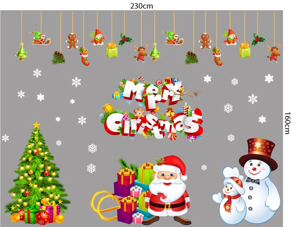Combo Decal Trang Trí Noel Merry Christmas Và Ông Già Noel 2023