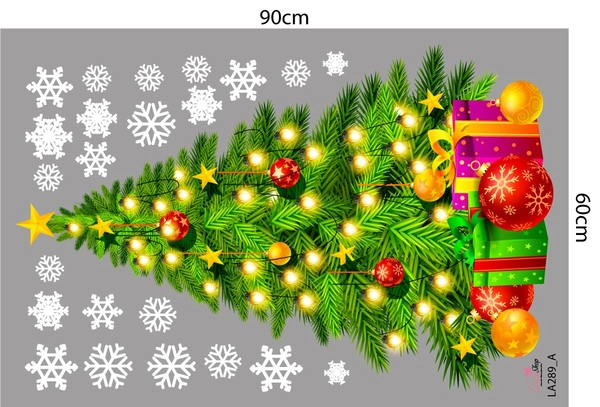 Combo Decal Trang Trí Noel Merry Christmas Và Ông Già Noel