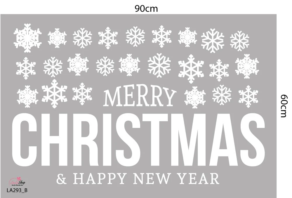 Combo Decal Trang Trí Noel Ông Già Noel Và Những Người Bạn Vui Vẻ 2023