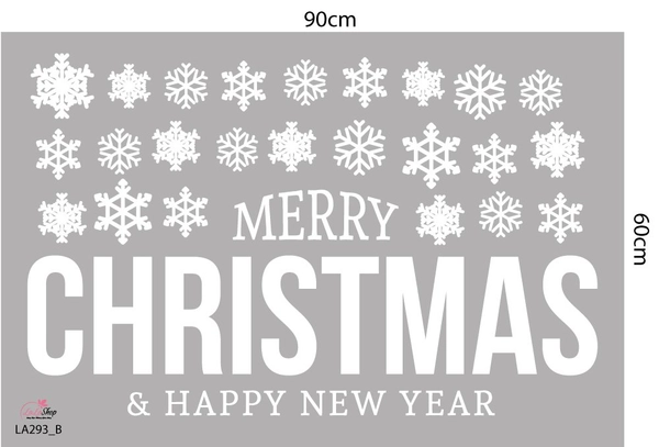 Combo Decal Trang Trí Noel Ông Già Noel Và Những Người Bạn Vui Vẻ