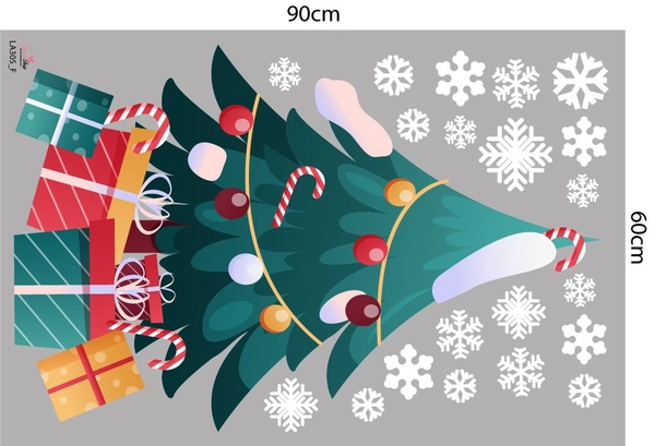 Combo Decal Trang Trí Noel Ông Già Noel Và Tuần Lộc