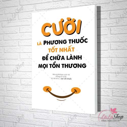 Tranh slogan cười là phương thuốc tốt nhất để chữa lành mọi vết thương