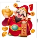 Decal Trang Trí Tết Thần Tài Chúc Mừng Năm Mới Phát Tài