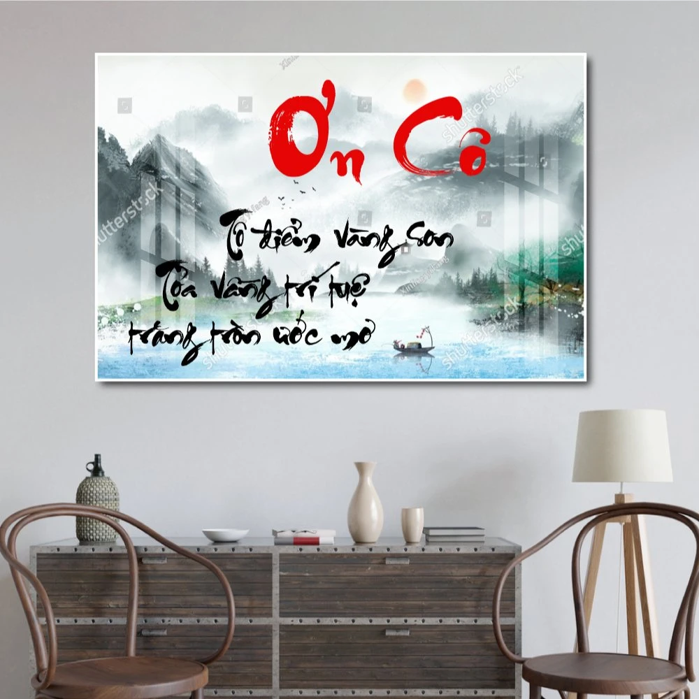 Tranh Treo Tường Thư Pháp Ơn Cô