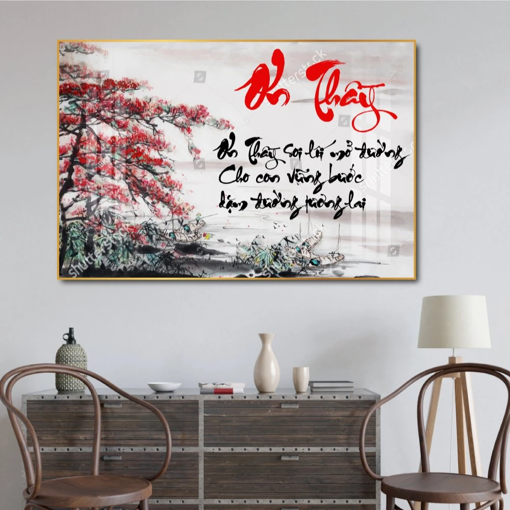 Tranh Treo Tường Thư Pháp Ơn Thầy