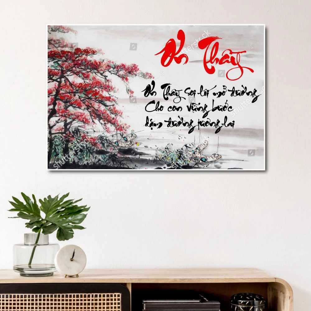 Tranh Treo Tường Thư Pháp Ơn Thầy
