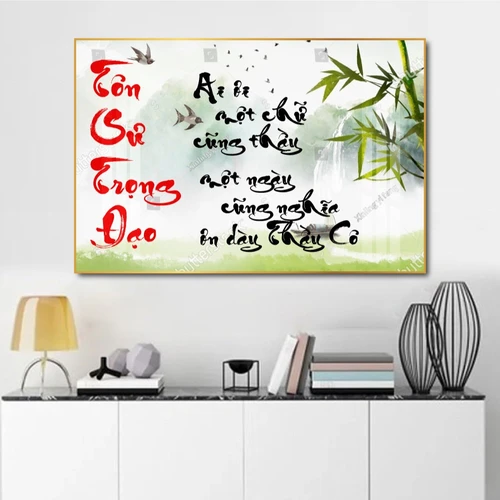 Tranh Treo Tường Thư Pháp Tôn Sư Trọng Đạo