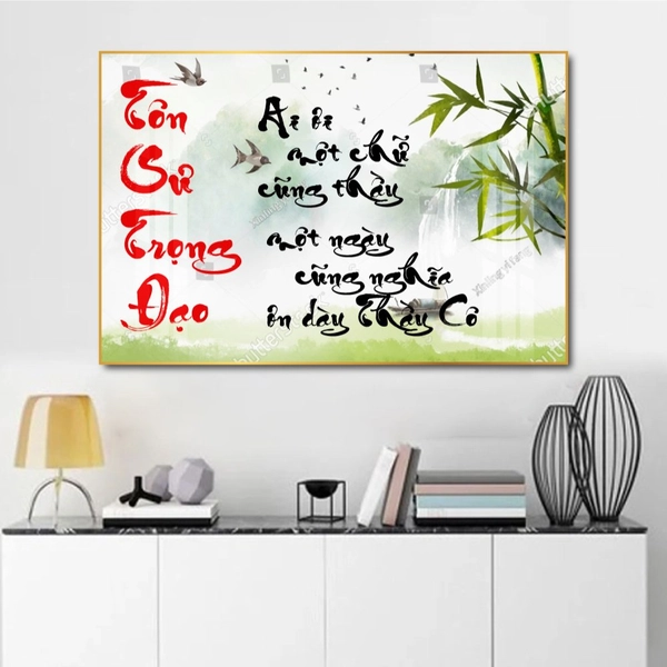 Tranh Treo Tường Thư Pháp Tôn Sư Trọng Đạo