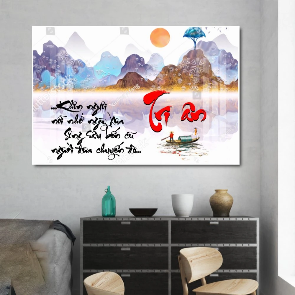 Tranh Treo Tường Thư Pháp Tri Ân