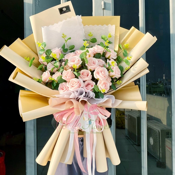 Bó 35 bông hoa hồng sáp thơm