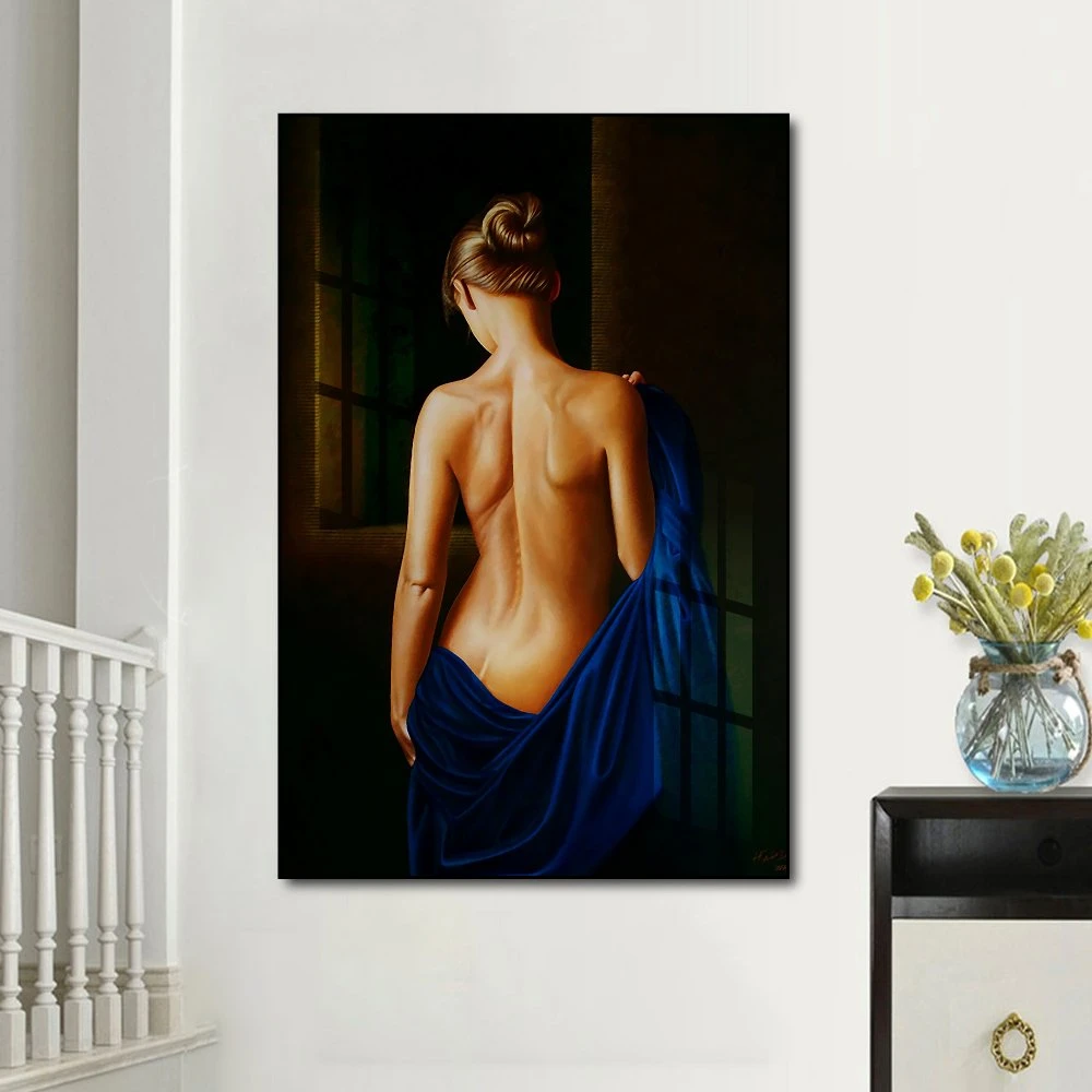 Tranh treo tường sơn dầu thiếu nữ khỏa thân 10