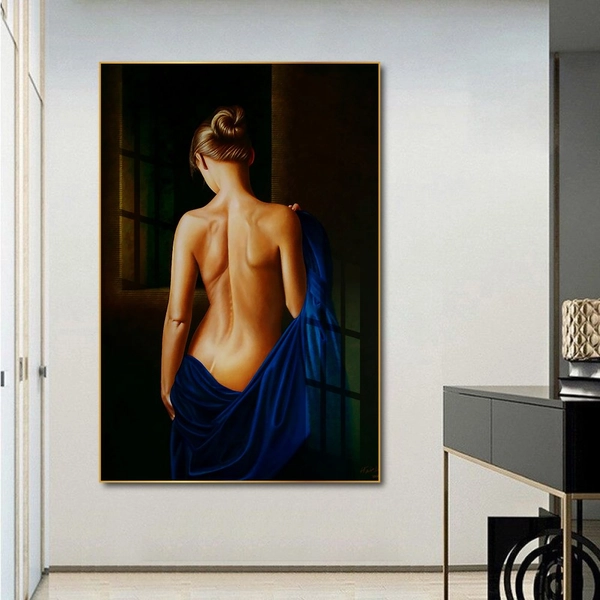 Tranh treo tường sơn dầu thiếu nữ khỏa thân 10