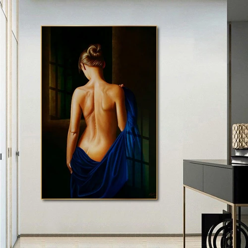 Tranh treo tường sơn dầu thiếu nữ khỏa thân 10