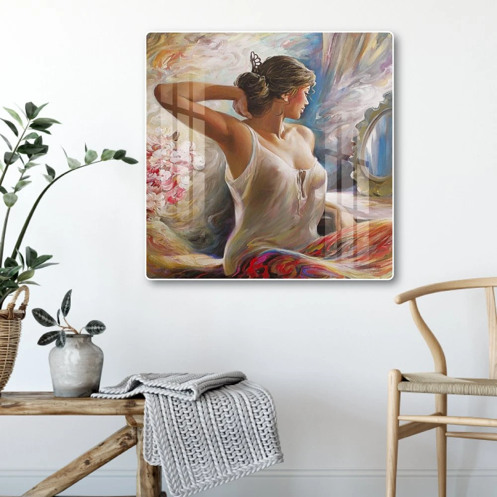 Tranh treo tường sơn dầu thiếu nữ khỏa thân 9