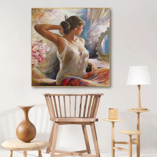 Tranh treo tường sơn dầu thiếu nữ khỏa thân 9