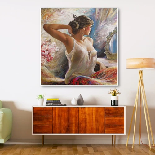 Tranh treo tường sơn dầu thiếu nữ khỏa thân 9