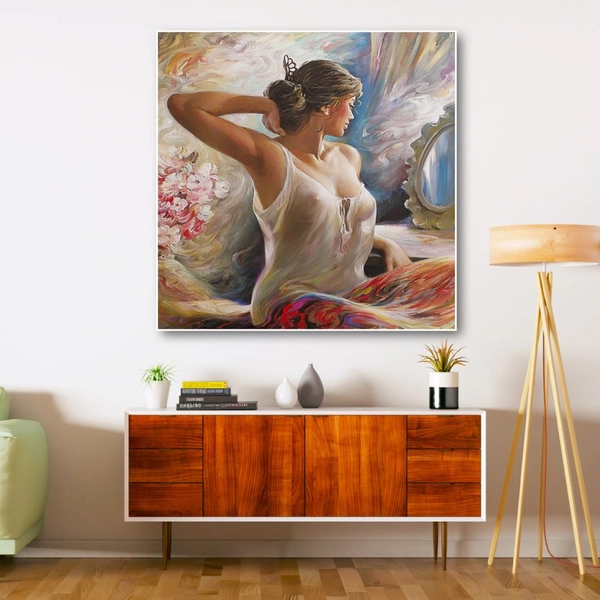 Tranh treo tường sơn dầu thiếu nữ khỏa thân 9