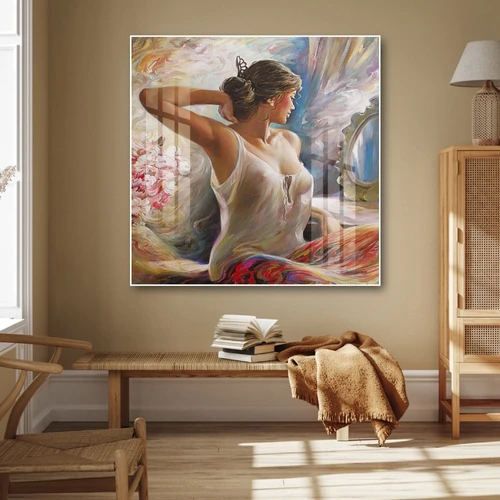 Tranh treo tường sơn dầu thiếu nữ khỏa thân 9