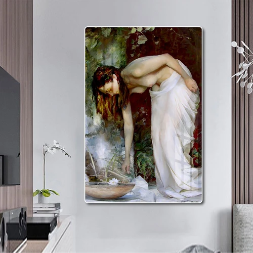 Tranh treo tường sơn dầu thiếu nữ khỏa thân 40