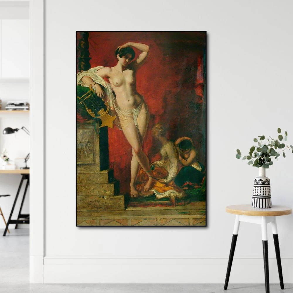 Tranh treo tường sơn dầu thiếu nữ khỏa thân 41