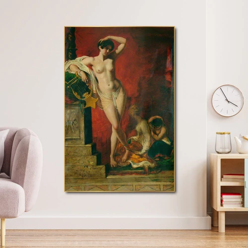 Tranh treo tường sơn dầu thiếu nữ khỏa thân 41