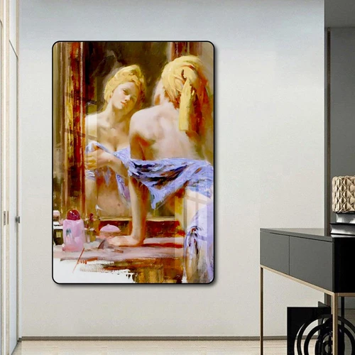 Tranh treo tường sơn dầu thiếu nữ khỏa thân 45