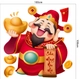 Combo Decal Trang Trí Tết Thần Tài Chúc Mừng Năm Mới